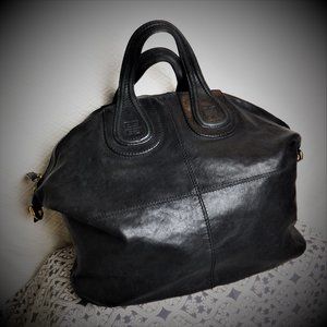 GIVENCHY Black Leather Nightingale Tote